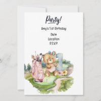 Golfer Baby 1er anniversaire Enregistrer la date