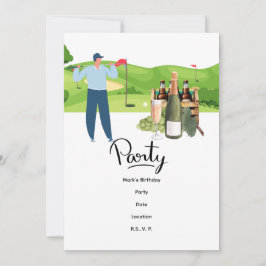 Invitation Golfer Partons Tee pour la fête