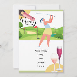 Invitation Golfer Partons Tee pour la fête