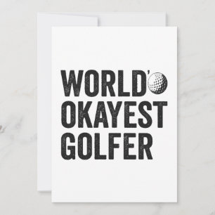 Invitation Golfeur moyen du monde Cadeau drôle d'amour du spo