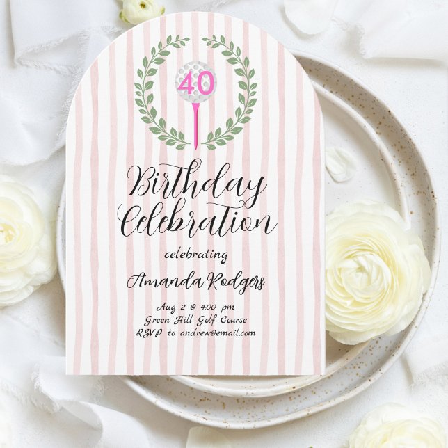 Invitation Golfing Birthday Party (Créateur téléchargé)