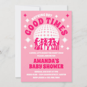 Invitation Good Times Super Baby shower rose
