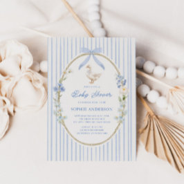 Invitation Goose Cottage Blue Baby Shower
