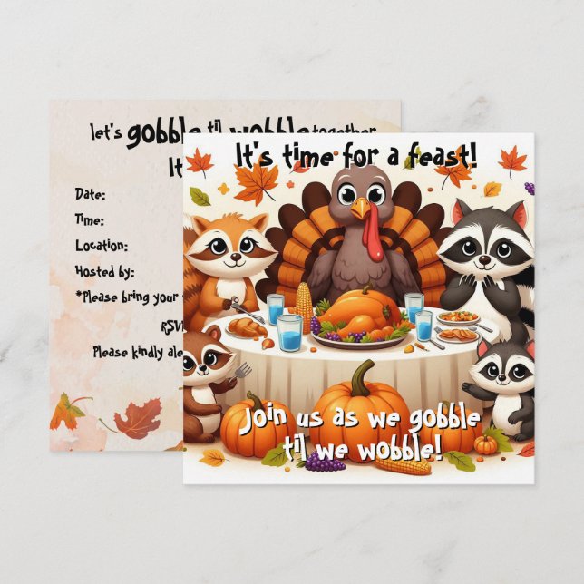 Invitation Gorgeons jusqu'à ce que nous titubions (Devant / Derrière)