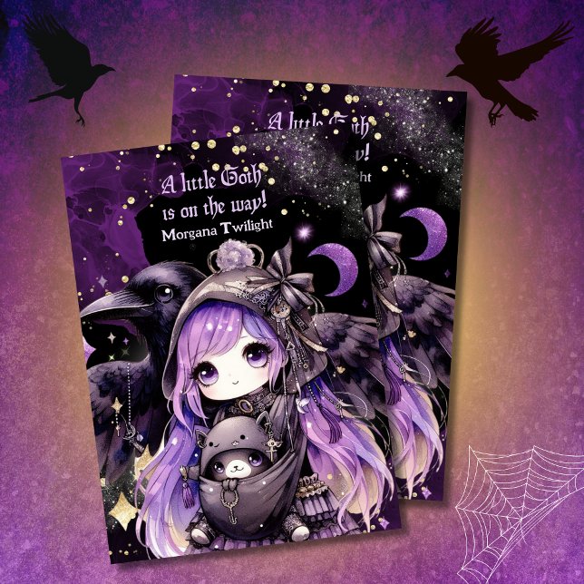 Invitation Goth Baby Girl livrée par Crow Moonlight (Créateur téléchargé)