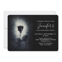 Goth Rose noir goutte de sang Grunge Anniversaire