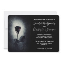 Goth Rose noir goutte de sang sur un Mariage noir