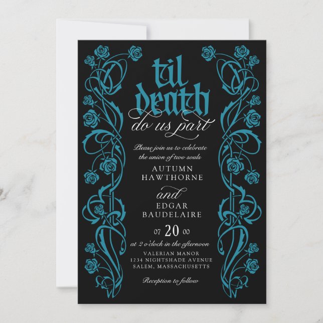Invitation Gothic Til Death Wedding (Devant)