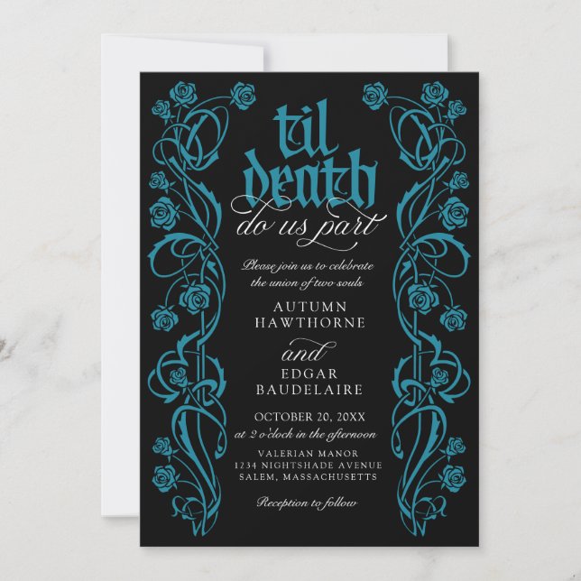 Invitation Gothic Til Death Wedding (Devant)