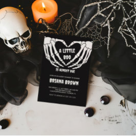 Invitation Gothique Crâne Petit Boo Baby shower d'Halloween