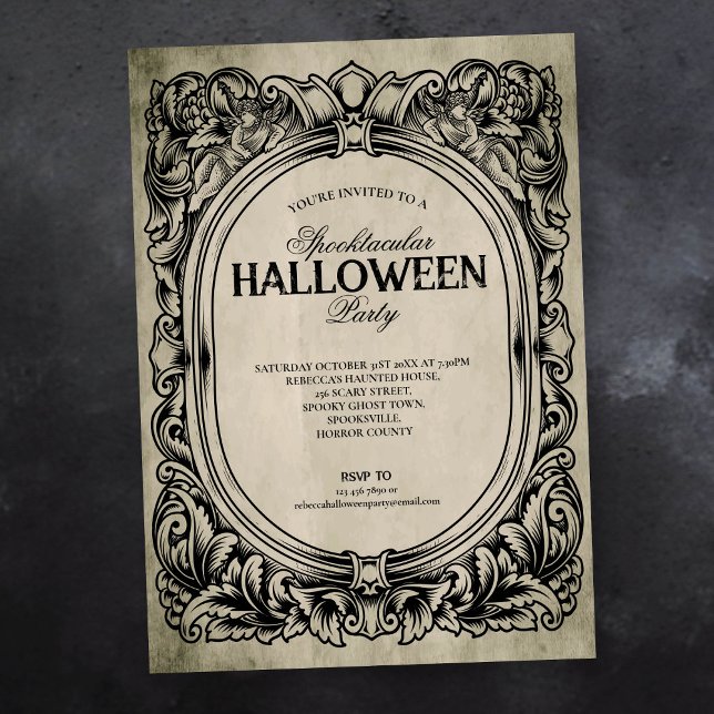 Invitation Gothique de la fête d'Halloween (Créateur téléchargé)