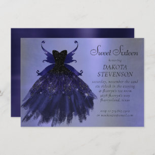 Invitation Gothique Fairy Indigo Gown Fleur royale violet p