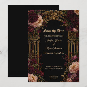 Invitation gothique florale lunatique pour annonce