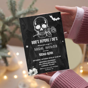 Invitation Gothique Halloween Boos Avant I Dos Fête des marié