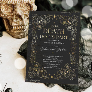 Invitation Gothique Halloween Couples Fiançailles de douche