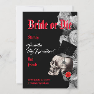 Invitation Gothique Halloween style bachelorette