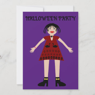 Invitation Gothique Halloween Vampire Lady