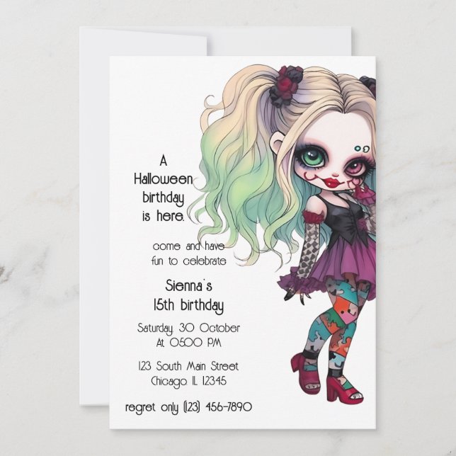 Invitation gothique japonais (Devant)