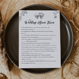 Invitation Gothique Mariage Movie Trivia Fête des mariées Jeu