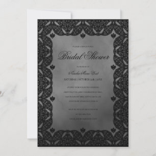 Invitation gothique Moody Médiévale Gris Fête des mariées