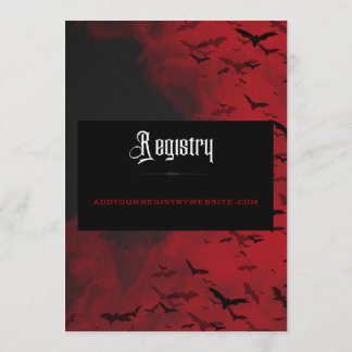 Invitation Gothique Moody Vampire Bat Bridal Shower Invitatio