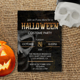 Invitation Gothique Noir Adulte Halloween Costume effrayant