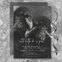 Gothique noir & blanc corbeau Embrasser Mariage