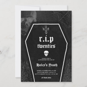 Invitation Gothique RIP Années 20 Drôle 30e Anniversaire