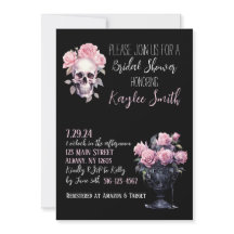 Invitation Gothique Rose Floral