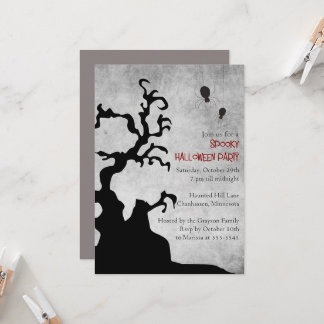 Invitation Gothique Vintage Halloween fête d'anniversaire