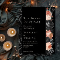 Gothique Vintage Noir Noir Till Décès Mariage