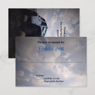 Invitation GP Off Road 4X4 Wedding RSVP
