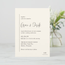 Invitation Grace Ivory Mariage moderne