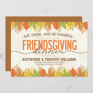 Invitation grâces amies de fête d'action de la dinde invitati