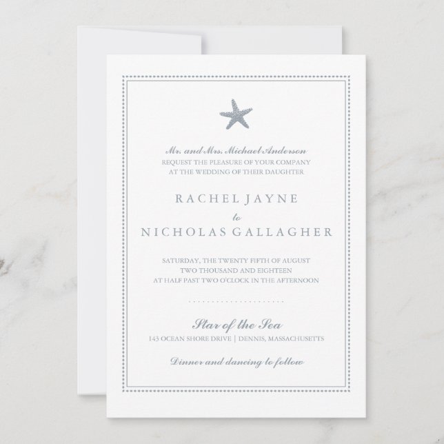 Invitation Gracity Starfish | MARIAGE (Devant)