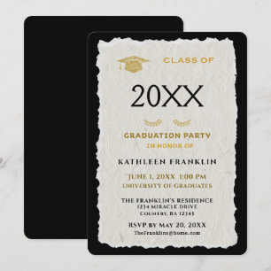 Invitation Grad Graduation Party Classic Elegant Personnalise