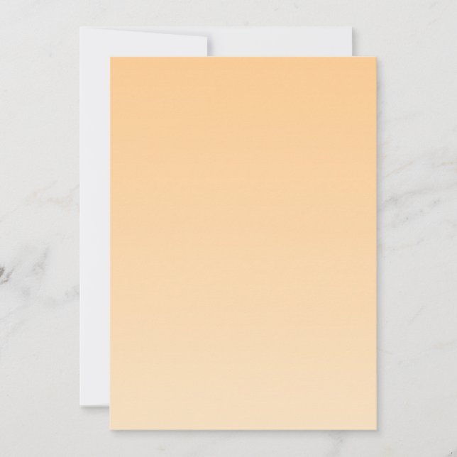 Invitation Gradient jaune clair et orange (Devant)
