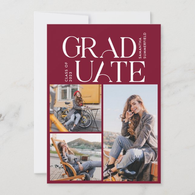 Invitation Graduate 2024 Photos Graduation Party (Devant)