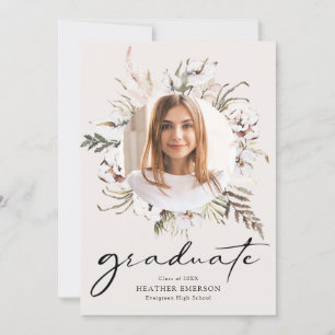 Invitation Graduate Floral Graduation Party