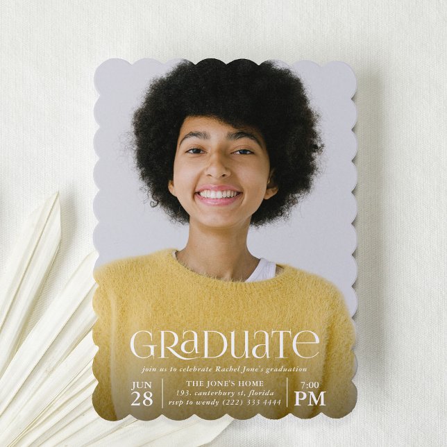 Invitation Graduate Photo Graduate Party (Créateur téléchargé)
