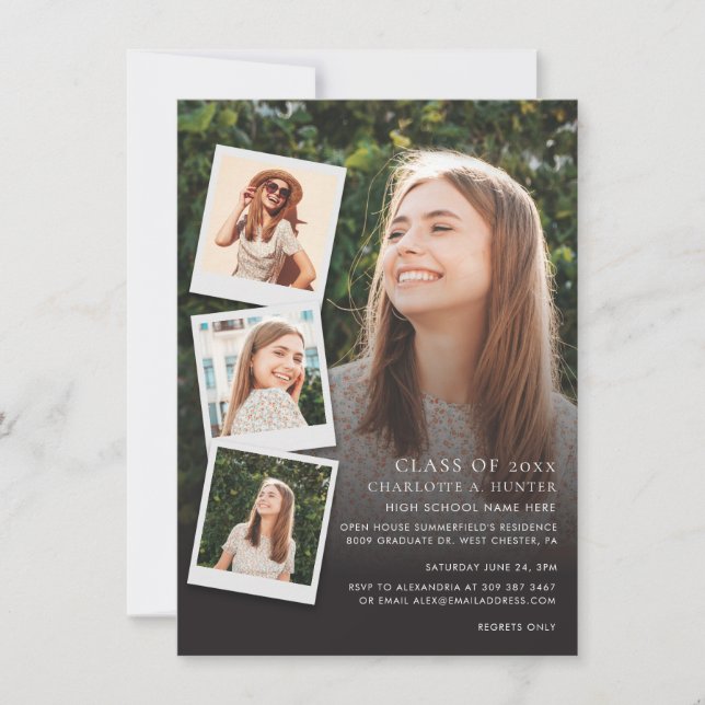 Invitation Graduation 2024 Photo Collage Open House Grad (Devant)