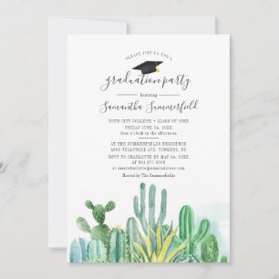 Invitation Graduation 2025 Cactus Grad Party