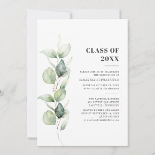 Invitation Graduation 2025 Eucalyptus Grad Party