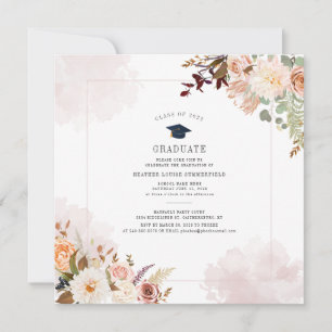 Invitation Graduation 2025 Florom Floral Grad Party