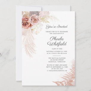 Invitation Graduation 2025 Pampas Grass Party
