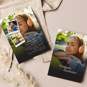 Invitation Graduation 2025 Photo Collage Grad Party