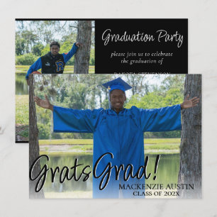 Invitation Graduation 2 Photo Sophisticated Gold Keepsaké