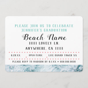 Invitation Graduation Beach Party
