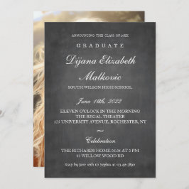 Invitation Graduation Classique I Grey