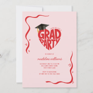 Invitation Graduation du Whimsical Heart Grad Party